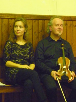 Violinists Marina Gillam and Steve Bingham